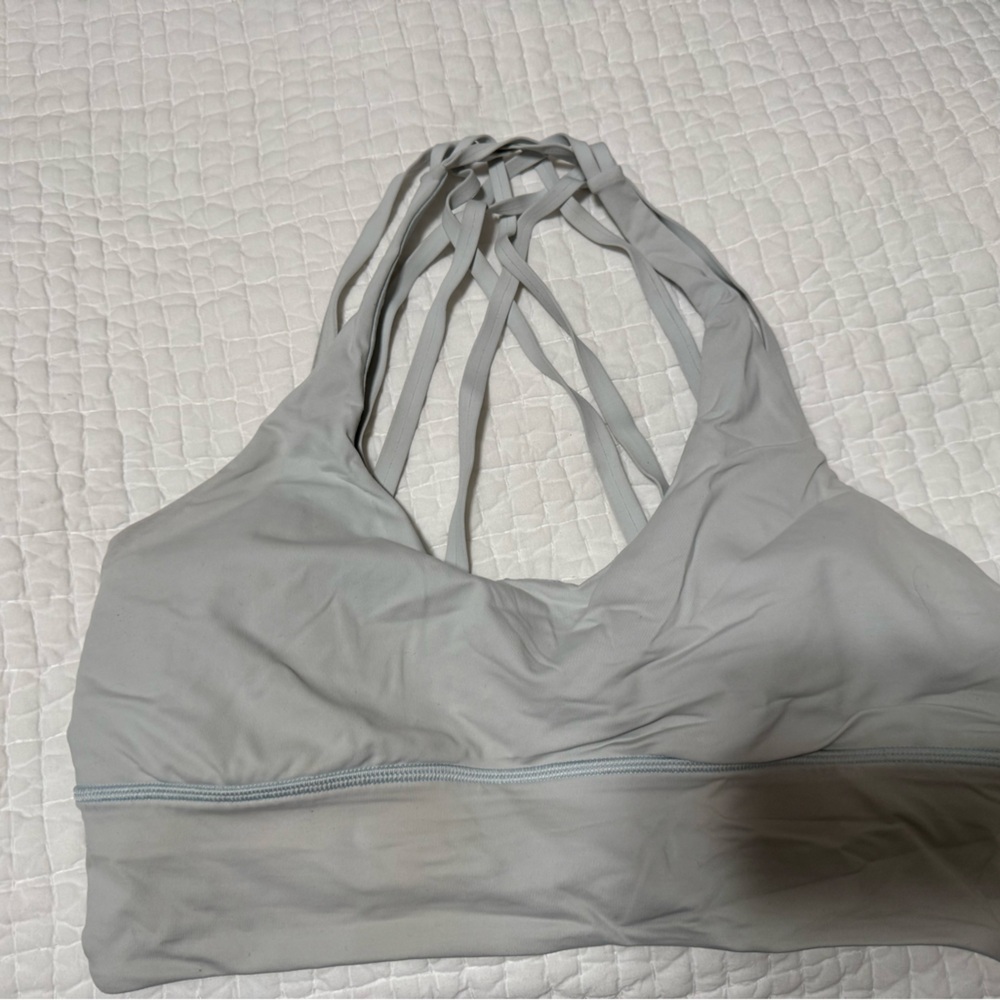 Lululemon free to be wild long line bra in light blue